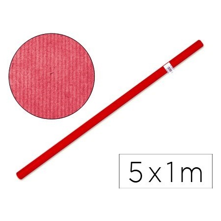 PAPEL KRAFT LIDERPAPEL ROJO -ROLLO DE 5X1 MT