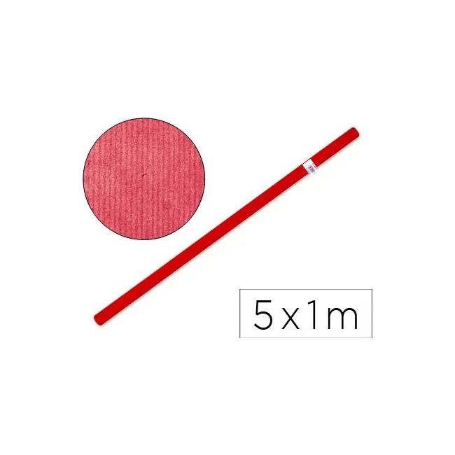 PAPEL KRAFT LIDERPAPEL ROJO -ROLLO DE 5X1 MT