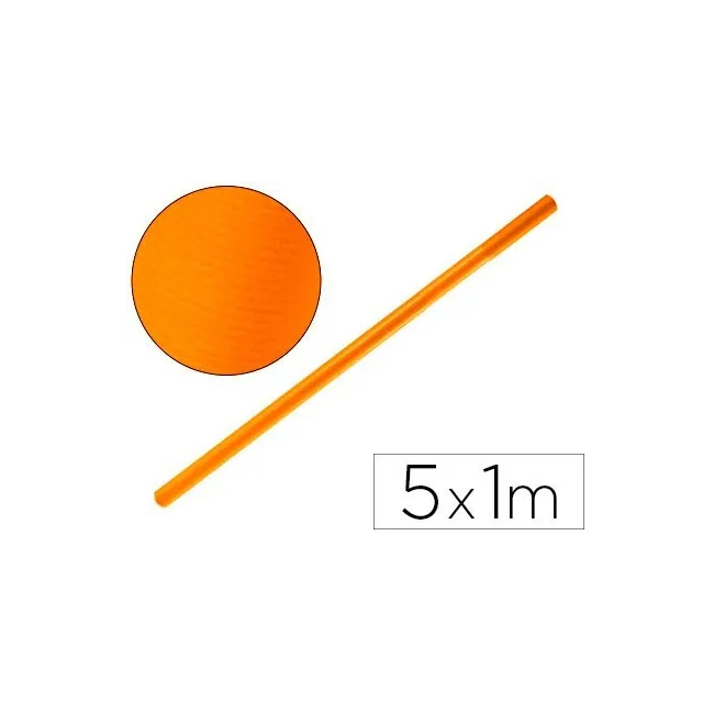 PAPEL KRAFT LIDERPAPEL NARANJA FUERTE ROLLO 5X1 MT