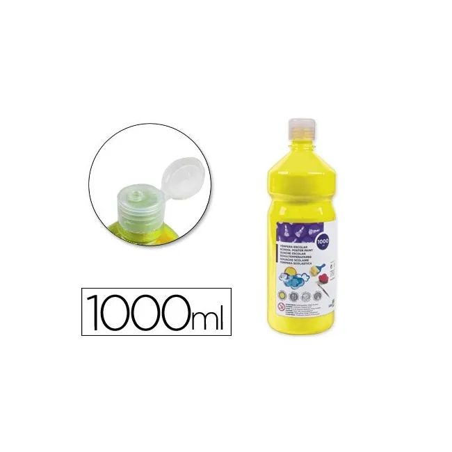 TEMPERA LIQUIDA LIDERPAPEL ESCOLAR 1000 ML AMARILLO