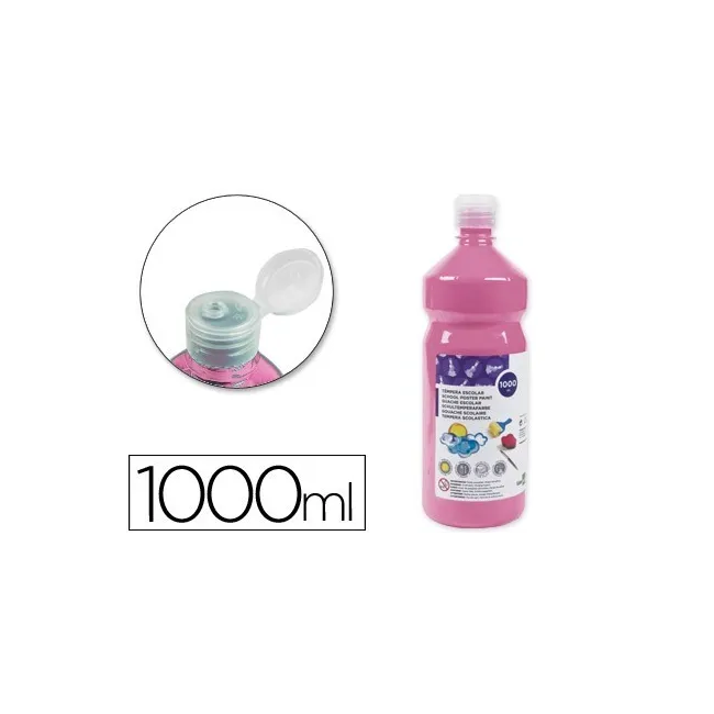 TEMPERA LIQUIDA LIDERPAPEL ESCOLAR 1000 ML ROSA