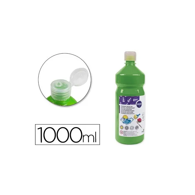 TEMPERA LIQUIDA LIDERPAPEL ESCOLAR 1000 ML VERDE