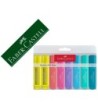 ROTULADOR FABER CASTELL FLUORESCENTE 1546 COLOR PASTEL ESTUCHE 8 UN...