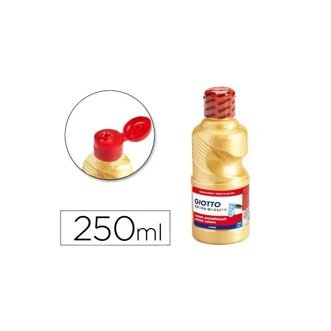 TEMPERA LIQUIDA GIOTTO ESCOLAR 250 ML METALIZADA ORO