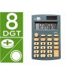 CALCULADORA LIDERPAPEL BOLSILLO XF07 8 DIGITOS SOLAR Y PILAS COLOR ...