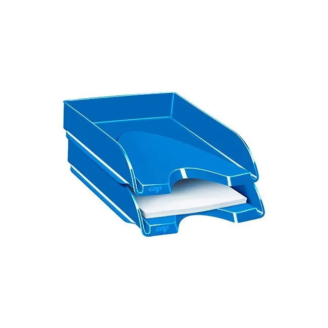 BANDEJA SOBREMESA CEP PLASTICO AZUL 257X348X66 MM