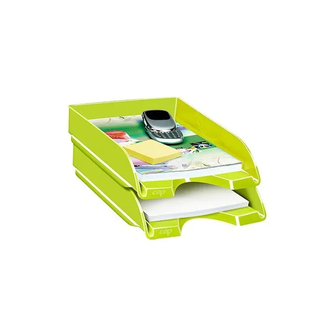 BANDEJA SOBREMESA CEP PLASTICO VERDE 257X348X66 MM