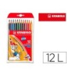 LAPICES DE COLORES STABILO TRIO CAJA DE 12 COLORES