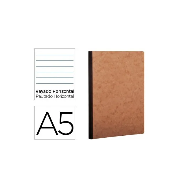 LIBRETA CLAIREFONTAINE AGE-BAG TAPA CARTULINA LOMO COSIDO RAYADO HO...