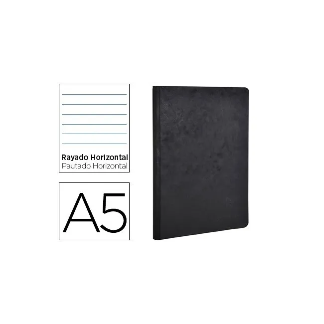 LIBRETA CLAIREFONTAINE AGE-BAG TAPA CARTULINA LOMO COSIDO RAYADO HO...