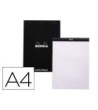BLOC NOTA RHODIA BLACK DOT PAD DIN A4 80 HOJAS 80 G/M2 LISO CON PUN...