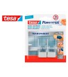 GANCHO AUTOADHESIVO TESA POWERSTRIPS GRANDE TRANSPARENTE/ACERO + TI...