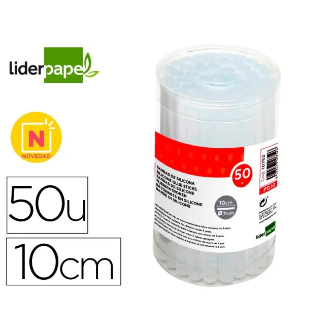 BARRAS TERMOFUSIBLE LIDERPAPEL DE 7 MM DE DIAMETRO X 100 MM DE ALTO...
