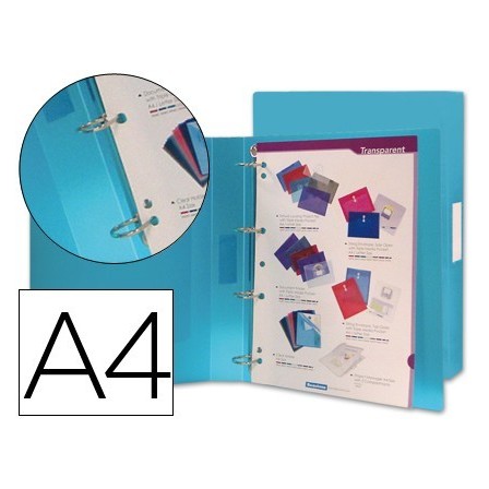 CARPETA LIDERPAPEL 4 ANILLAS 25 MM MIXTAS 43432 POLIPROPILENO DIN A...
