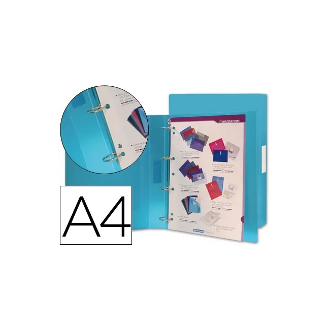 CARPETA LIDERPAPEL 4 ANILLAS 25 MM MIXTAS 43432 POLIPROPILENO DIN A...
