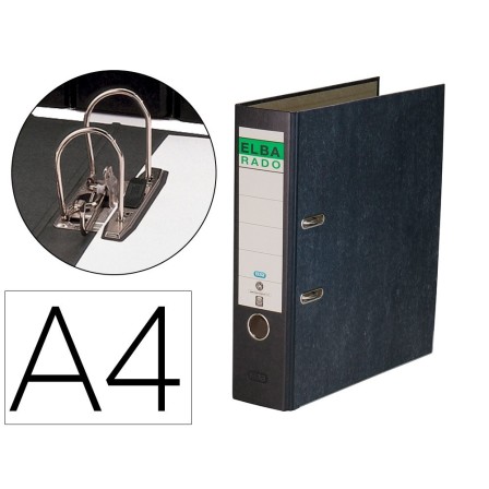 ARCHIVADOR DE PALANCA ELBA CARTON FORRADO JASPEADO CON RADO DIN A4 ...