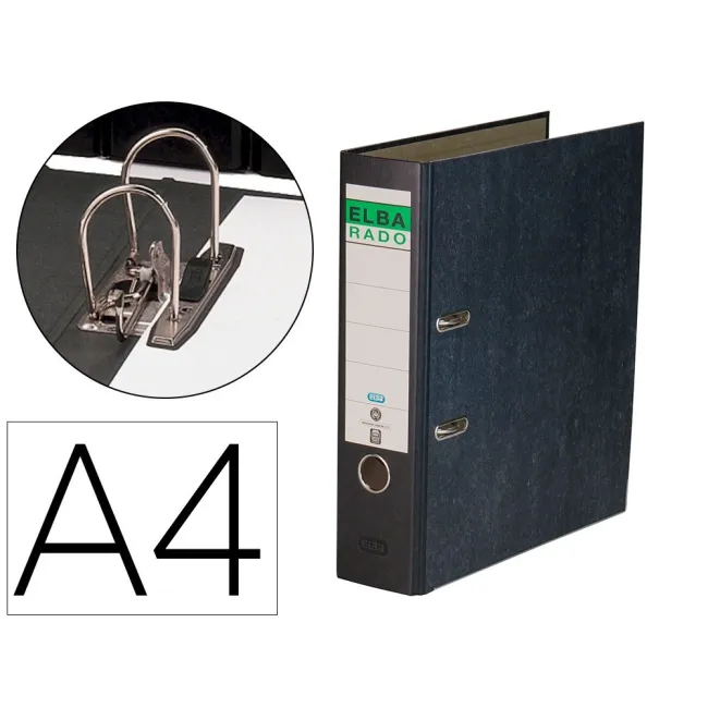 ARCHIVADOR DE PALANCA ELBA CARTON FORRADO JASPEADO CON RADO DIN A4 ...