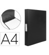 CARPETA LIDERPAPEL 4 ANILLAS 25 MM MIXTAS POLIPROPILENO DIN A4 NEGR...
