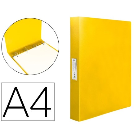 CARPETA LIDERPAPEL 4 ANILLAS 25 MM MIXTAS POLIPROPILENO DIN A4 AMAR...