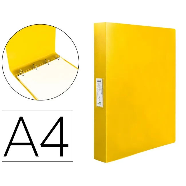 CARPETA LIDERPAPEL 4 ANILLAS 25 MM MIXTAS POLIPROPILENO DIN A4 AMAR...