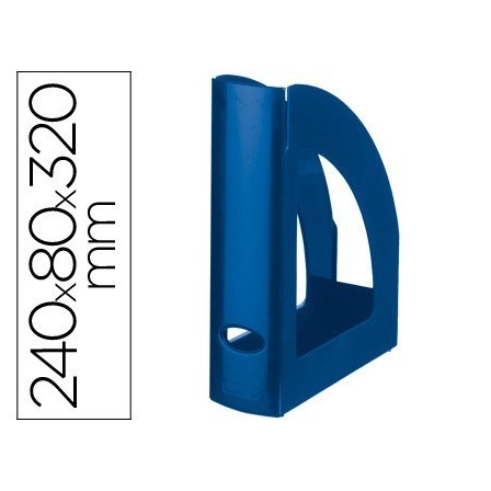 REVISTERO PLASTICO Q-CONNECT AZUL OPACO