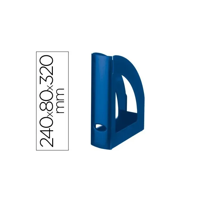 REVISTERO PLASTICO Q-CONNECT AZUL OPACO