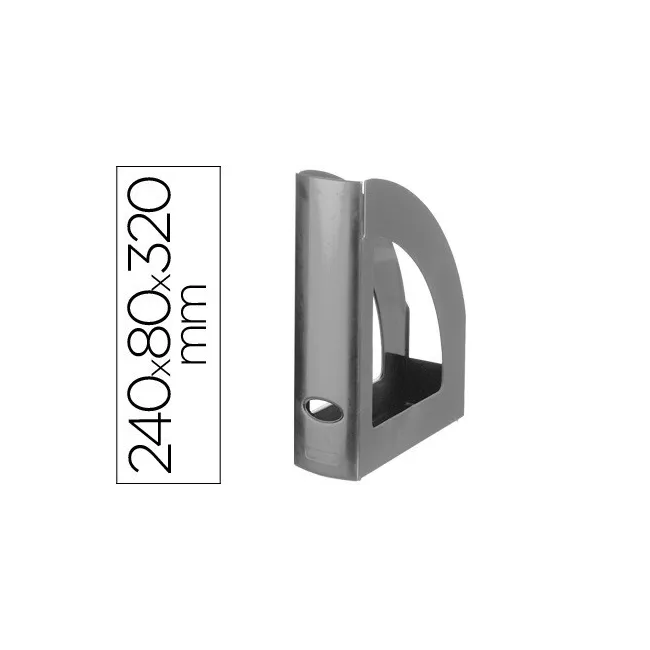 REVISTERO PLASTICO Q-CONNECT GRIS OPACO
