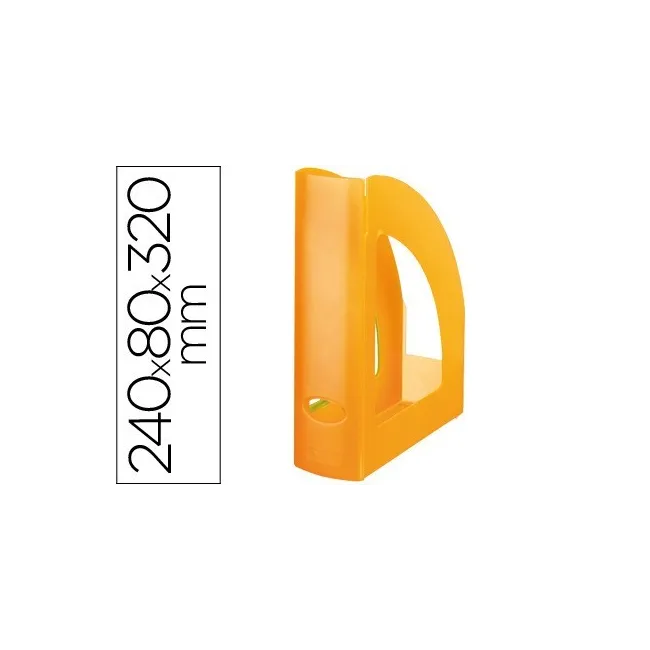 REVISTERO PLASTICO Q-CONNECT NARANJA TRANSLUCIDO