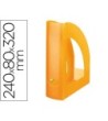 REVISTERO PLASTICO Q-CONNECT NARANJA TRANSLUCIDO