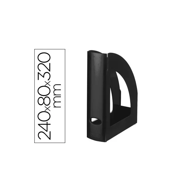 REVISTERO PLASTICO Q-CONNECT NEGRO OPACO