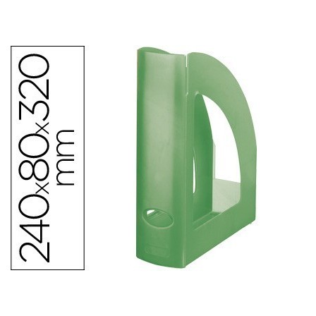 REVISTERO PLASTICO Q-CONNECT VERDE KIWI TRANSLUCIDO