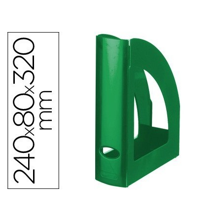 REVISTERO PLASTICO Q-CONNECT VERDE OPACO