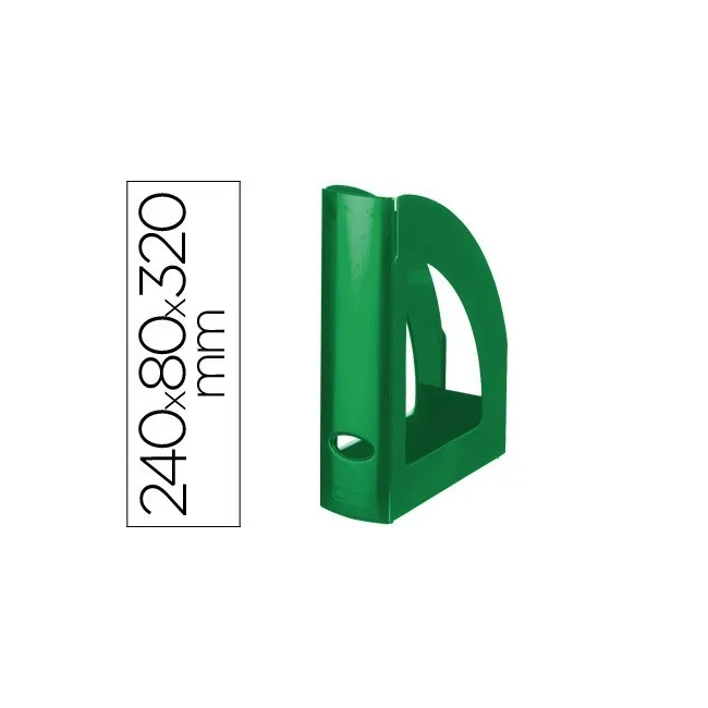 REVISTERO PLASTICO Q-CONNECT VERDE OPACO