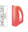 REVISTERO Q-CONNECT PLASTICO ROJO TRANSLUCIDO