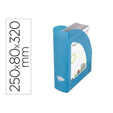 REVISTERO PLASTICO Q-CONNECT AZUL TRANSLUCIDO
