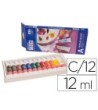 PINTURA ACRILICA ARTIST CAJA CARTON DE 12 COLORES SURTIDOS TUBO DE ...