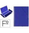 CARPETA GOMAS SOLAPAS CARTON SARO TAMAÑO FOLIO AZUL