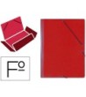 CARPETA GOMAS SOLAPAS CARTON SARO TAMAÑO FOLIO ROJO