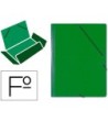 CARPETA GOMAS SOLAPAS CARTON SARO TAMAÑO FOLIO VERDE