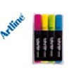 ROTULADOR ARTLINE FLUORESCENTE EK-660 4 -PUNTA BISELADA -BOLSA DE 4...