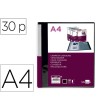 CARPETA LIDERPAPEL 30 FUNDAS CANGURO PP DIN A4 NEGRO OPACO PORTADA ...