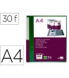 CARPETA LIDERPAPEL 30 FUNDAS CANGURO PP DIN A4 VERDE TRANSLUCIDO PO...