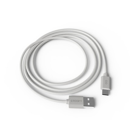 CABLE GROOVY USB-A A TIPO C LONGITUD 1 MT COLOR BLANCO