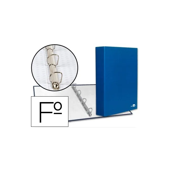 CARPETA DE 4 ANILLAS 40MM MIXTAS LIDERPAPEL FOLIO CARTON FORRADO PA...