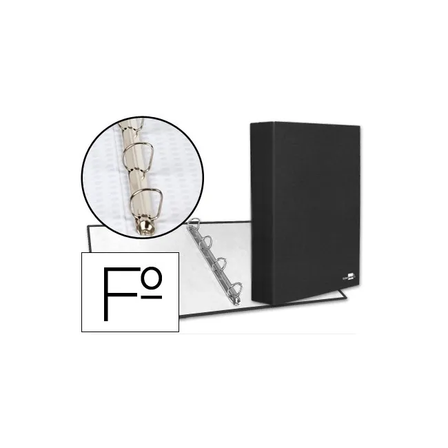 CARPETA DE 4 ANILLAS 40MM MIXTAS LIDERPAPEL FOLIO CARTON FORRADO PA...