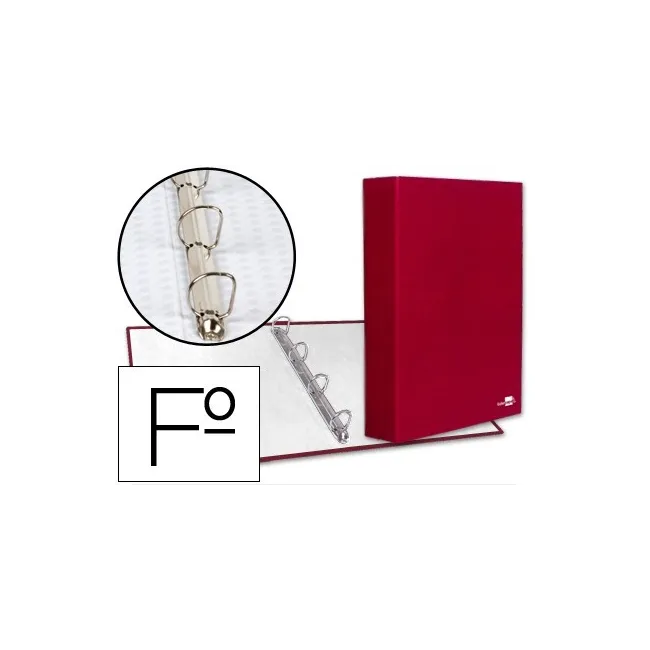 CARPETA DE 4 ANILLAS 40MM MIXTAS LIDERPAPEL FOLIO CARTON FORRADO PA...