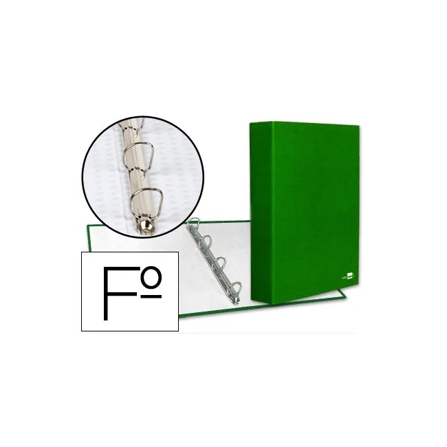 CARPETA DE 4 ANILLAS 40MM MIXTAS LIDERPAPEL FOLIO CARTON FORRADO PA...
