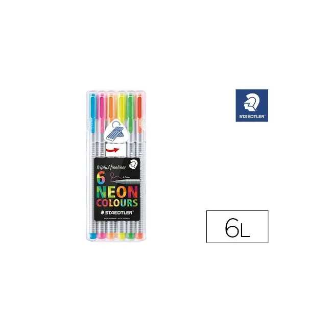 ROTULADOR STAEDTLER TRIPLUS NEON COLOURS ESTUCHE DE 6 UNIDADES COLO...