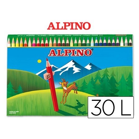 LAPICES DE COLORES ALPINO 659 30 COLORES -CAJA DE CARTON