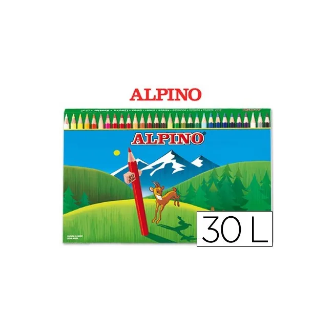 LAPICES DE COLORES ALPINO 659 30 COLORES -CAJA DE CARTON